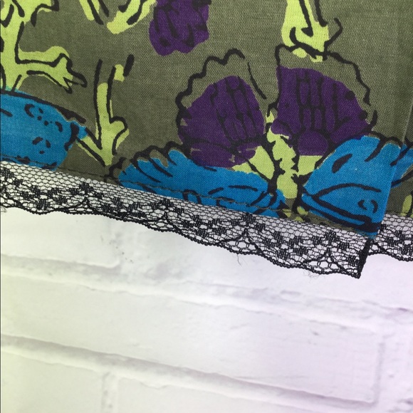 Soundgirl Moss Butterfly Juniors Blouse Top Size S - Picture 5 of 8